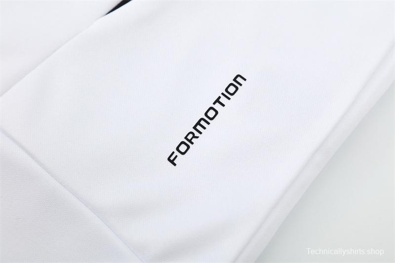 Retro 08/09 Real Madrid White Half Zipper Jacket