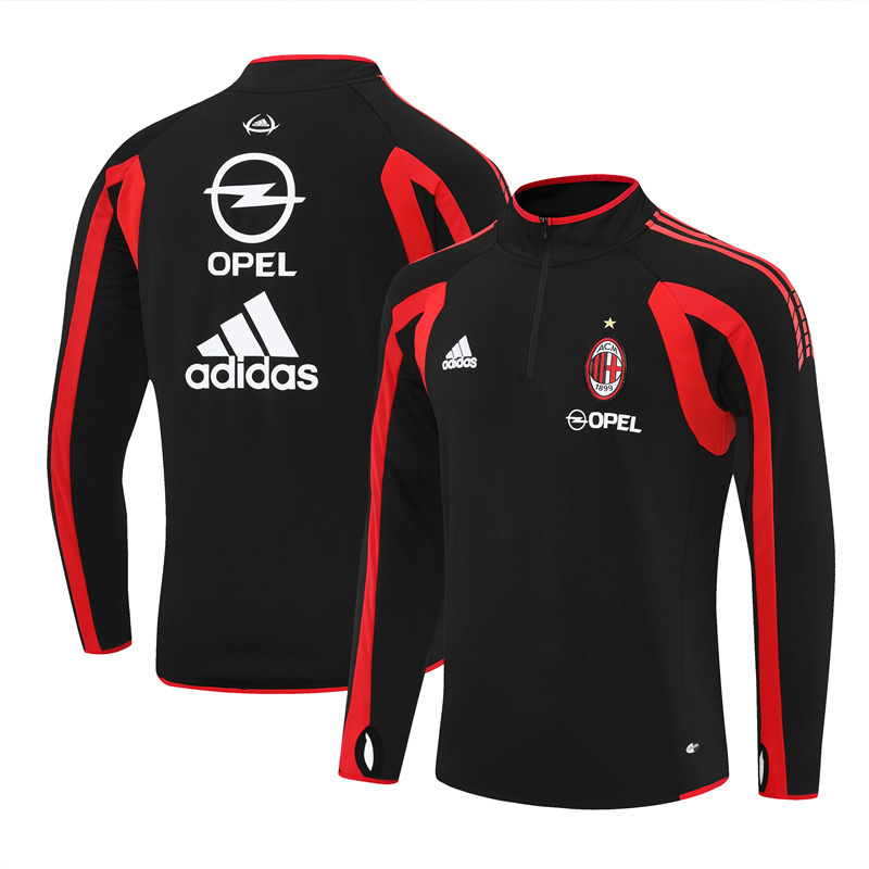 Retro 05/06 AC Milan Black Half Zipper Jacket
