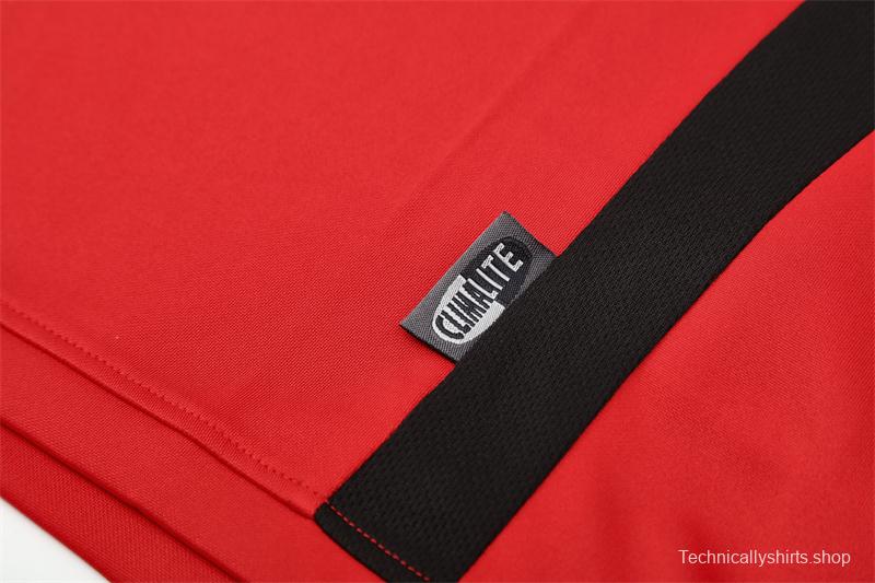 Retro 03/04 AC Milan Red Half Zipper Jacket