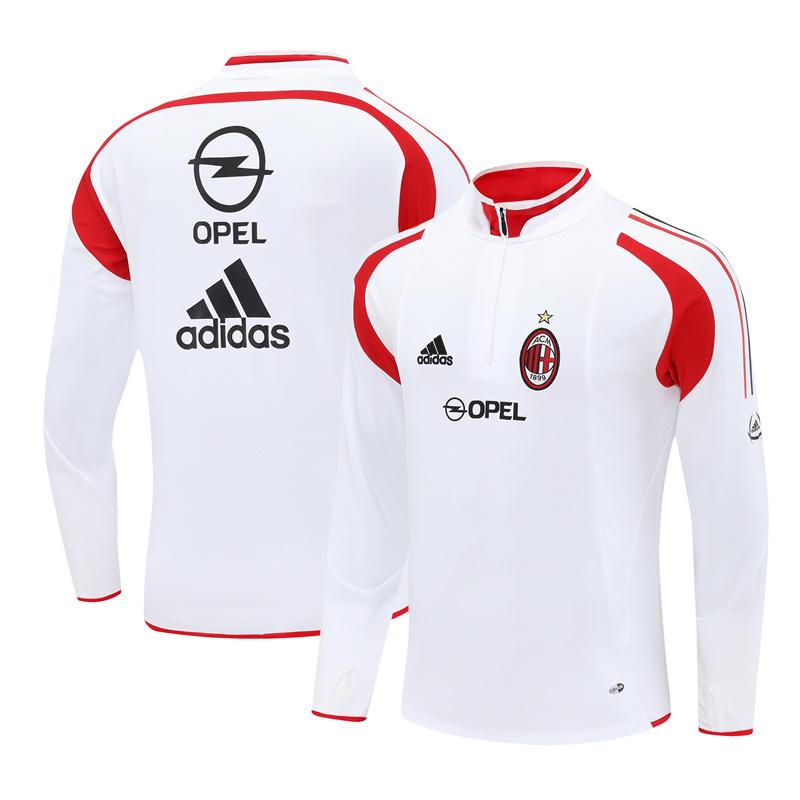 Retro 04/05 AC Milan White Half Zipper Jacket