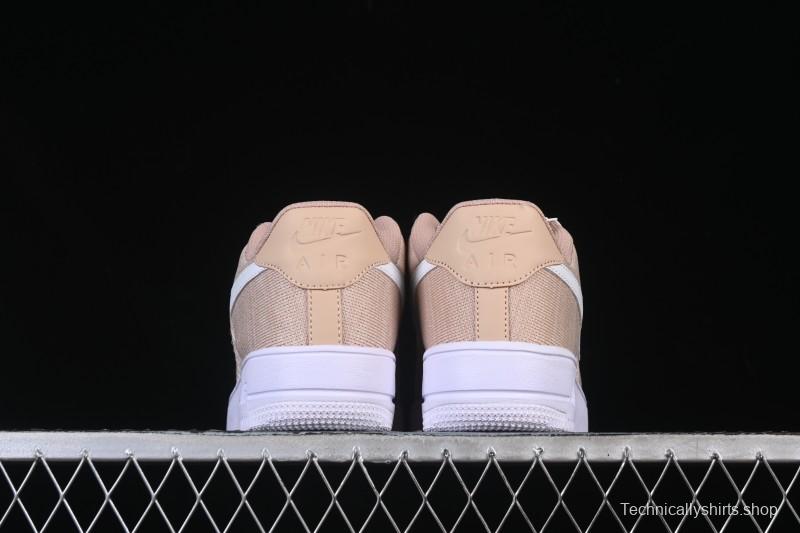 Nike Air Force 1'07 Low Knit Khaki Casual Sneakers - CI0051-200