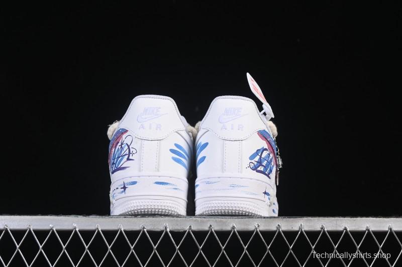 Nike Air Force 1'07 Low Libra Hand-Painted Zodiac Series Low-Top Casual Sneakers - 9231023