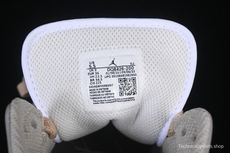 Nike Air Jordan 1 Mid AJ1 White Wheat Mid-Top Casual Sneakers - DQ8426-200