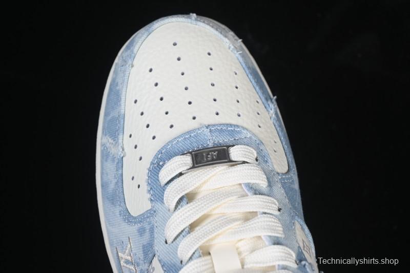 Nike Air Force 1 '07 Low Levi's White Light Blue Casual Sneakers - YF9511-814