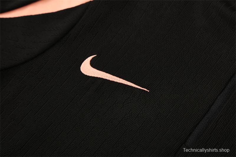 Player Version 25/26 France Black Half Zipper Jacket+Long Pants