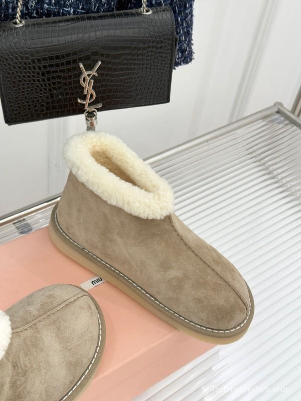 Miu Miu Retro Shearling Platform Snow Boots - KFY00300