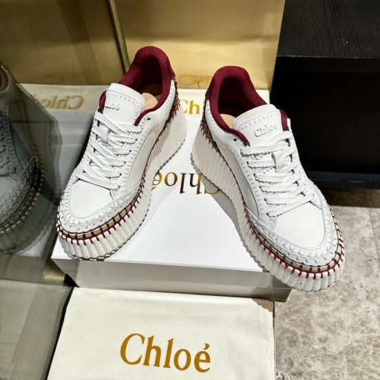 Chloe 2025/SS Hand-Stitched Mark Line Casual Shoes - LY00350