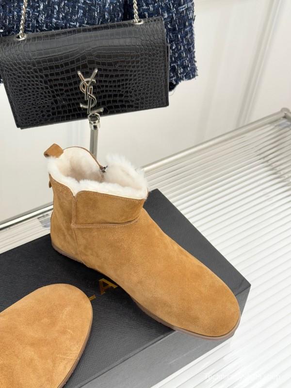 ALAIA Minimalist Side Zipper Retro Snow Boots - KFY00320