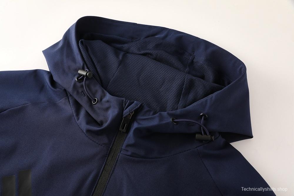 2025 Adidas Royal Blue Half Zipper Jacket+Long Pants S-2XL