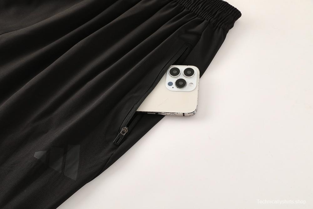 2025 Adidas Black Half Zipper Jacket+Long Pants S-2XL