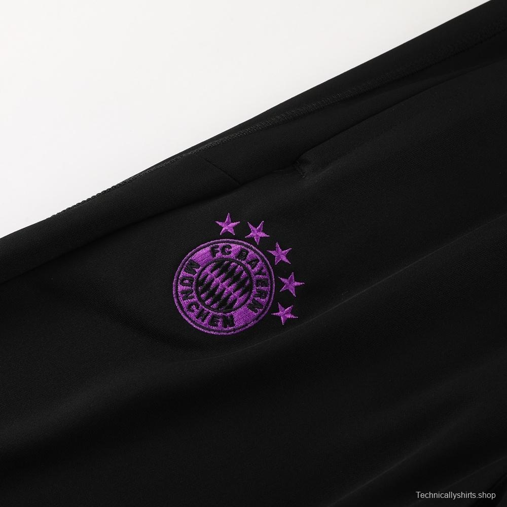 23/24 Bayern Munich Black S-2XL Half Zipper Jacket+Long Pants