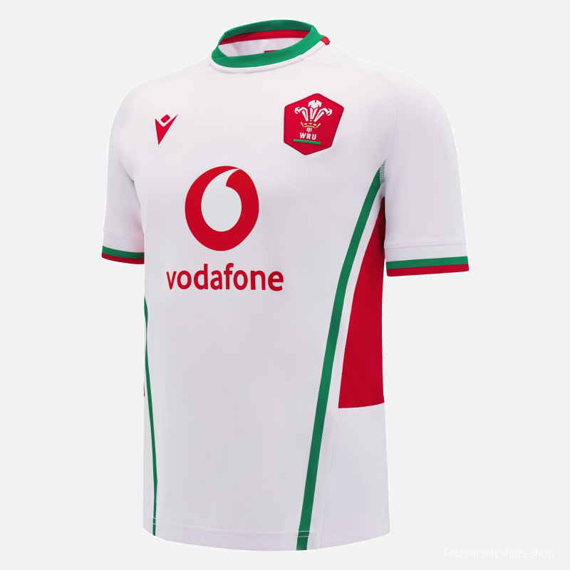2025 Wales White with Red and Green Trim Away Jersey