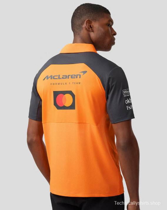 2026 F1 McLaren Formula 1 Team Orange with Black Panels Polo Shirt