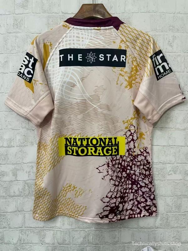 25/26 Brisbane Broncos White with Indigenous Art Jersey