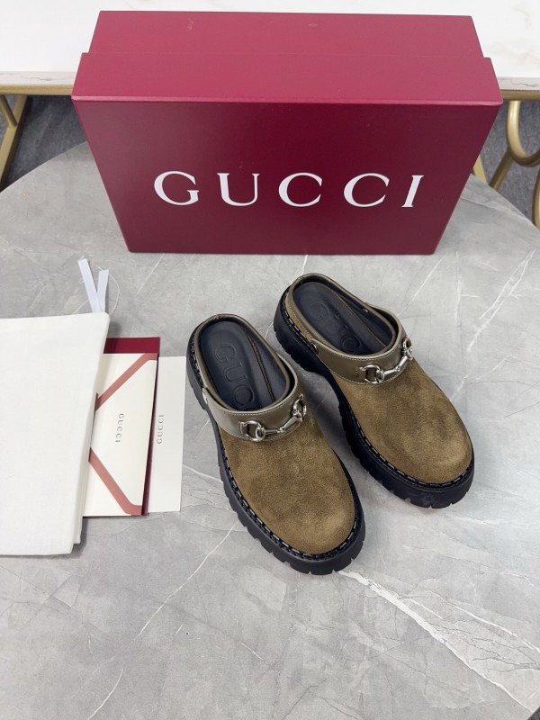 Gucci 2025/SS Double GG Grooved Platform Loafers - KFY00280