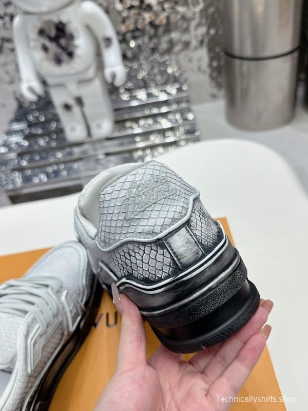 Louis Vuitton LV Trainer Basketball Series Washed Board Shoes - LY00430