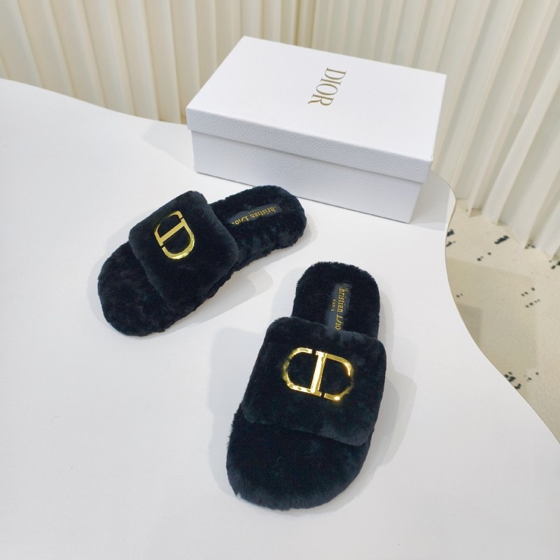 Dior Metal Buckle Wool Slippers Series - LY00280