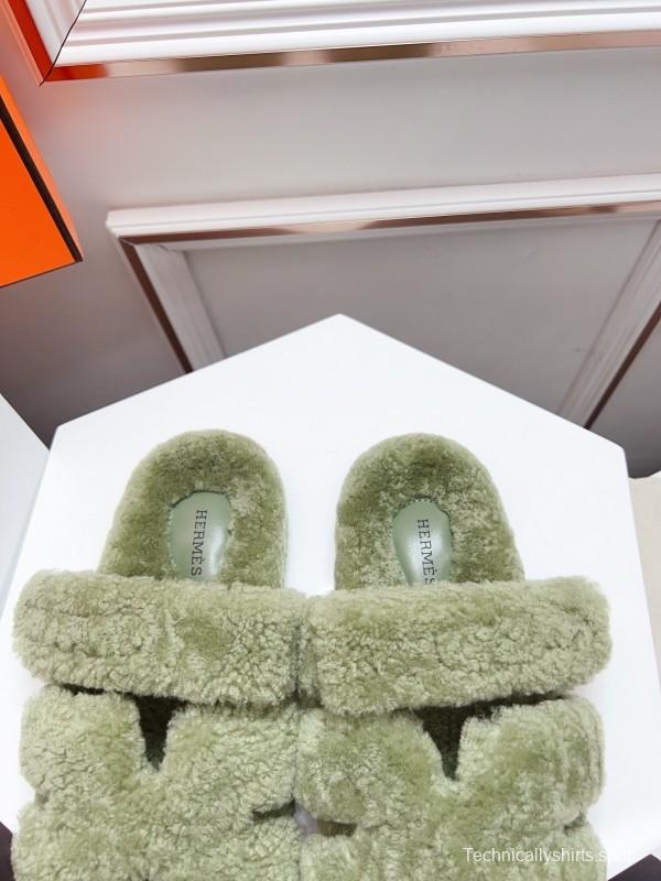 H Erijus Shoes 2025 Spring Summer Collection Genuine Fur Slippers - LY00270