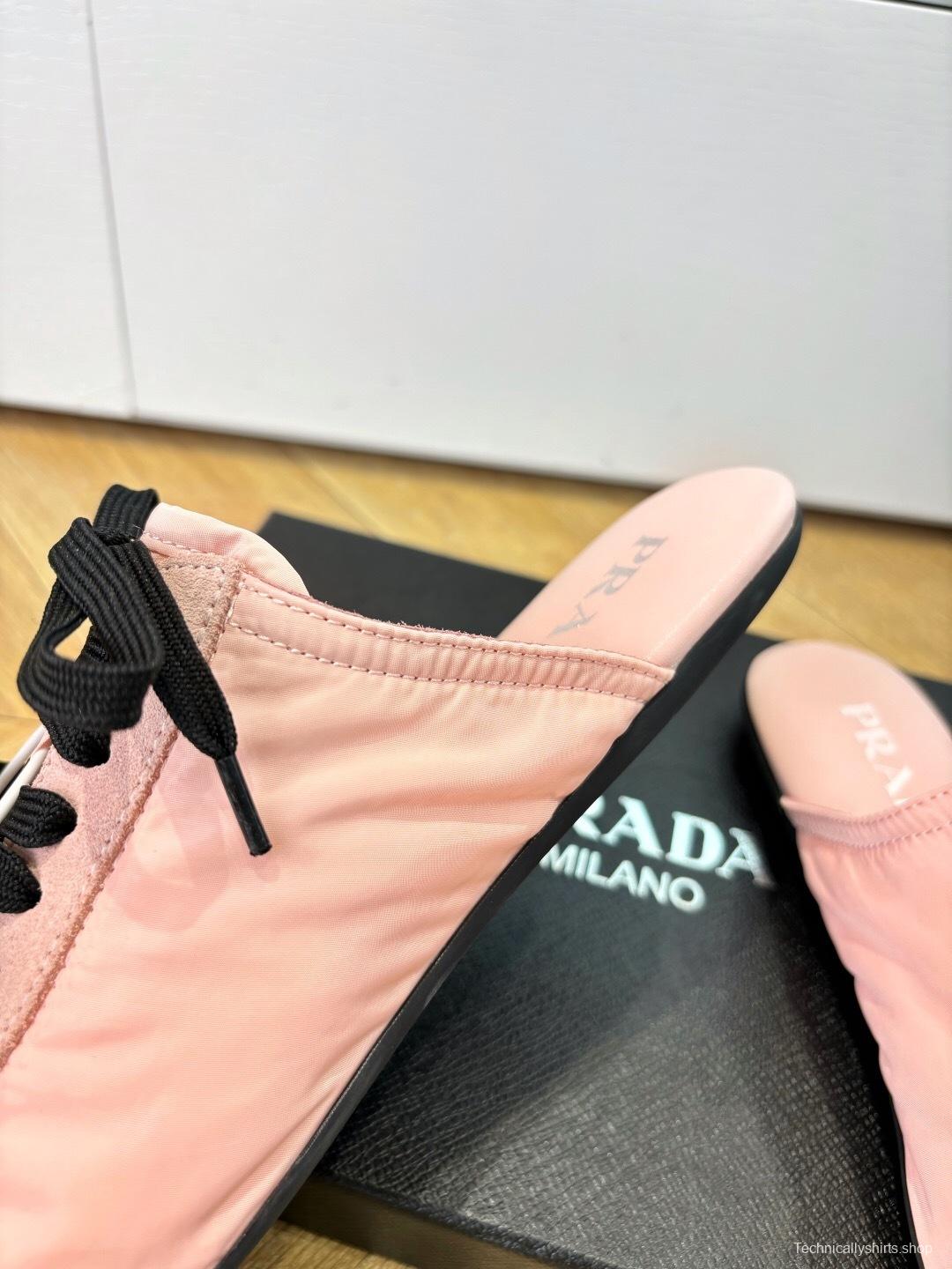 Prada 2025 SS Metal Toe Thin Sole Trainer Casual Shoes - LY00270