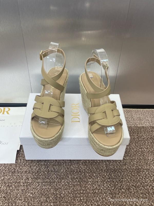 Dior D-Club Jelly Color Hollow Layered Cross Strap Platform High Heel Women's Shoes - KFY00290