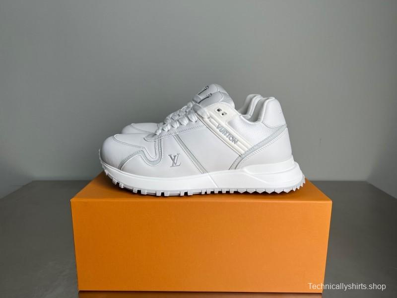 Lv Leather Round Toe Lace-Up Flat Low Top Casual Lifestyle Shoes - YC