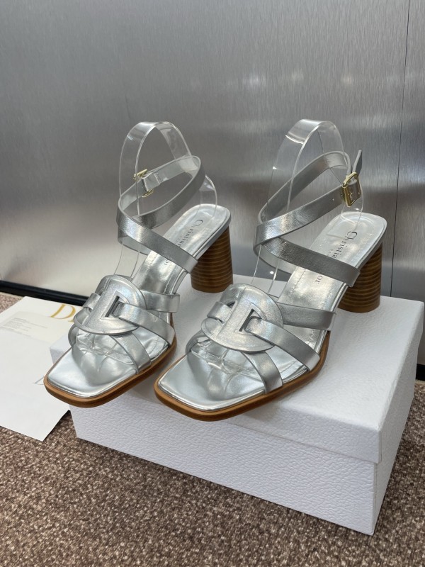 Dior D-Club Jelly Color Hollow Layered Cross Strap High Heel Women Shoes - KFY00290