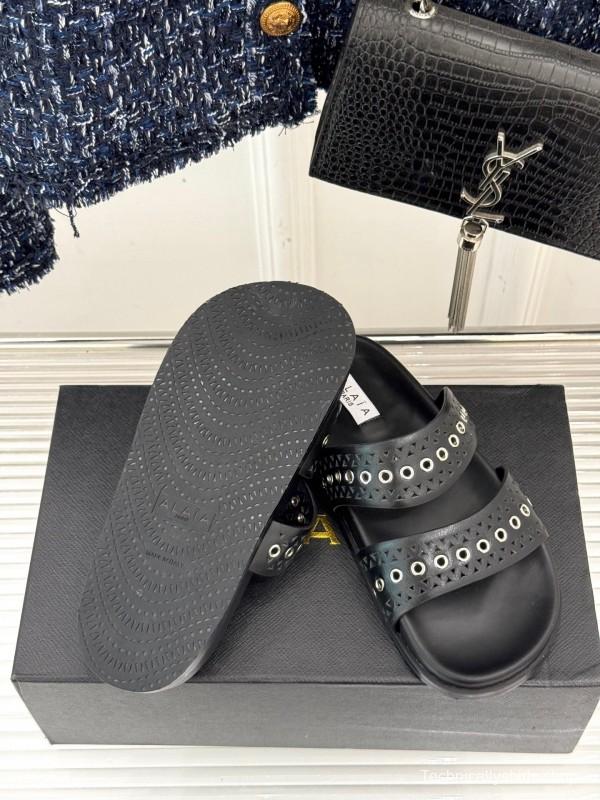 Alaia Spring Summer 2025 Hollow-Out Casual Sandals - KFY00260