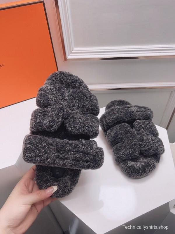 H Erjia Fur Slippers - LY00270