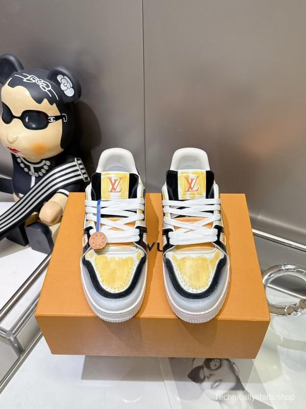 Louis Vuitton Trainer Basketball Series Crackle Glaze Process Sneakers - LY00490