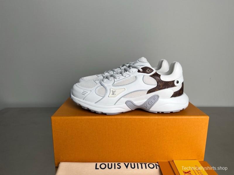 L v Olympia Round Toe Lace-Up Low Top Casual Lifestyle Shoes - YC