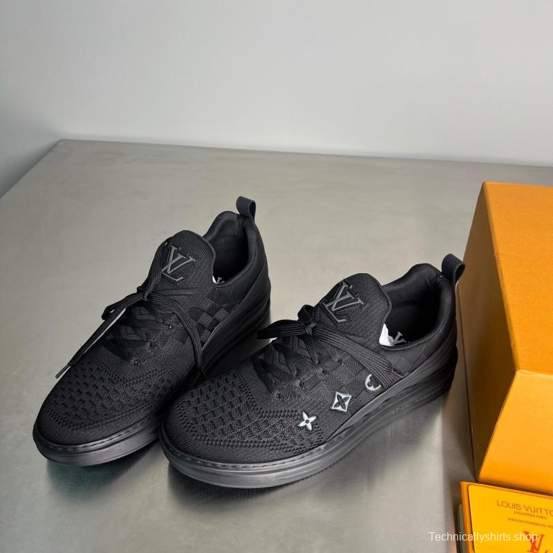 Louis Vuitton Beverly Hills Monogram Knit Sneakers with Imported IP Foam Sole - YC