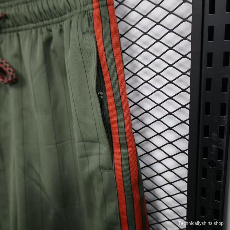 Player Version 25/26 Bayern Munich Olive Green with Orange Side Stripes Shorts