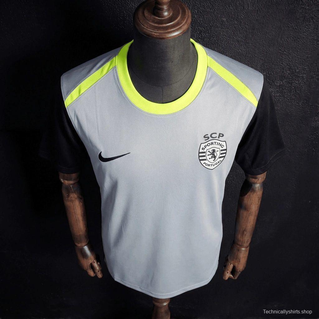 25/26 Sporting Lisbon Training Jersey Gray Jersey