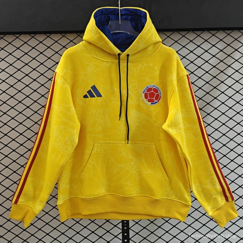 25/26 Colombia Yellow Embroidered Logo Hoodie