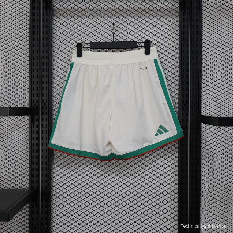 2026 Player Version Algeria White with Green Stripes Shorts