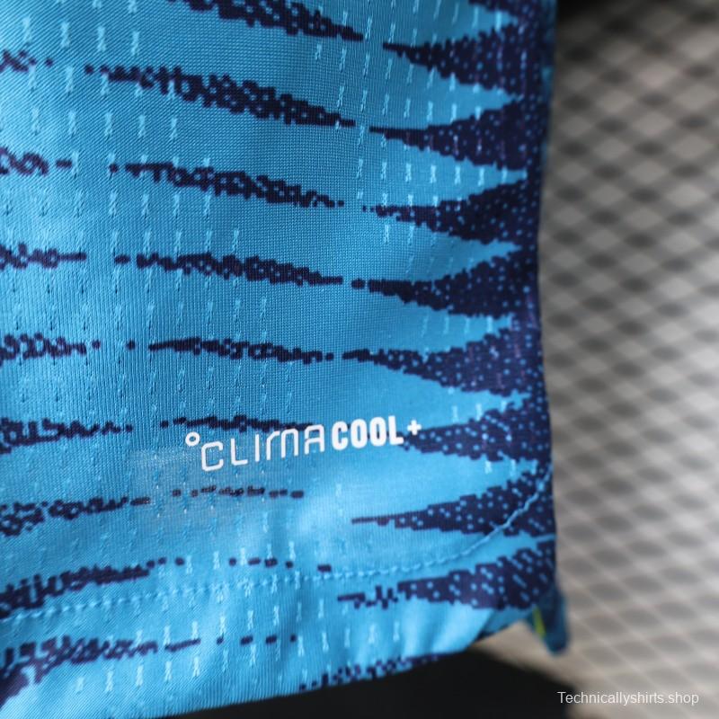 2026 Player Version Colombia Blue with Wavy Zigzag Pattern Jersey