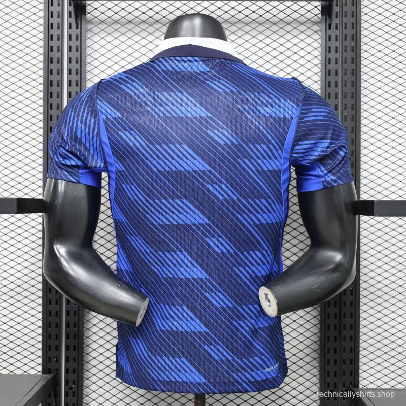 Player Version 2026 France Blue with Diagonal Stripe Pattern Special Edition Jersey