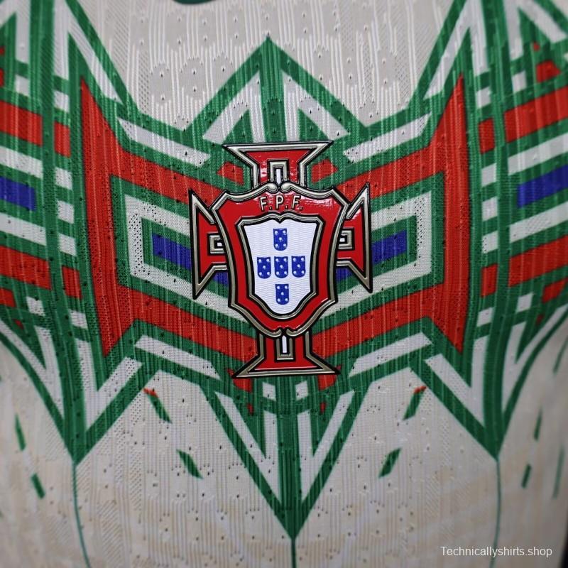 Player Version 2026 Portugal Cream with Geometric Tribal Pattern Special Edition  Jersey
