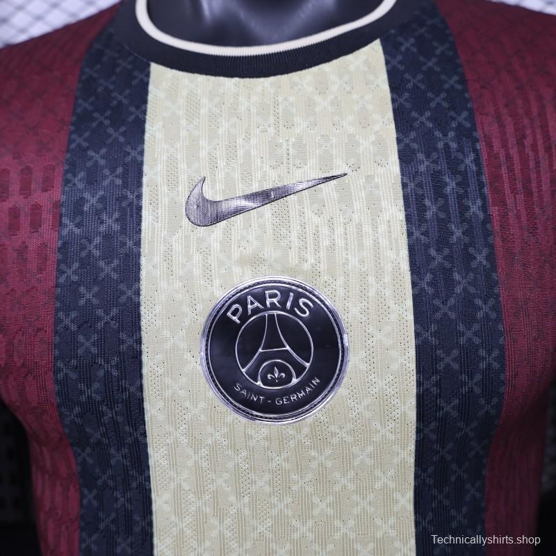 Player Version 26/27  PSG Paris Saint-Germain Black Burgundy Gold Special Edition Jersey