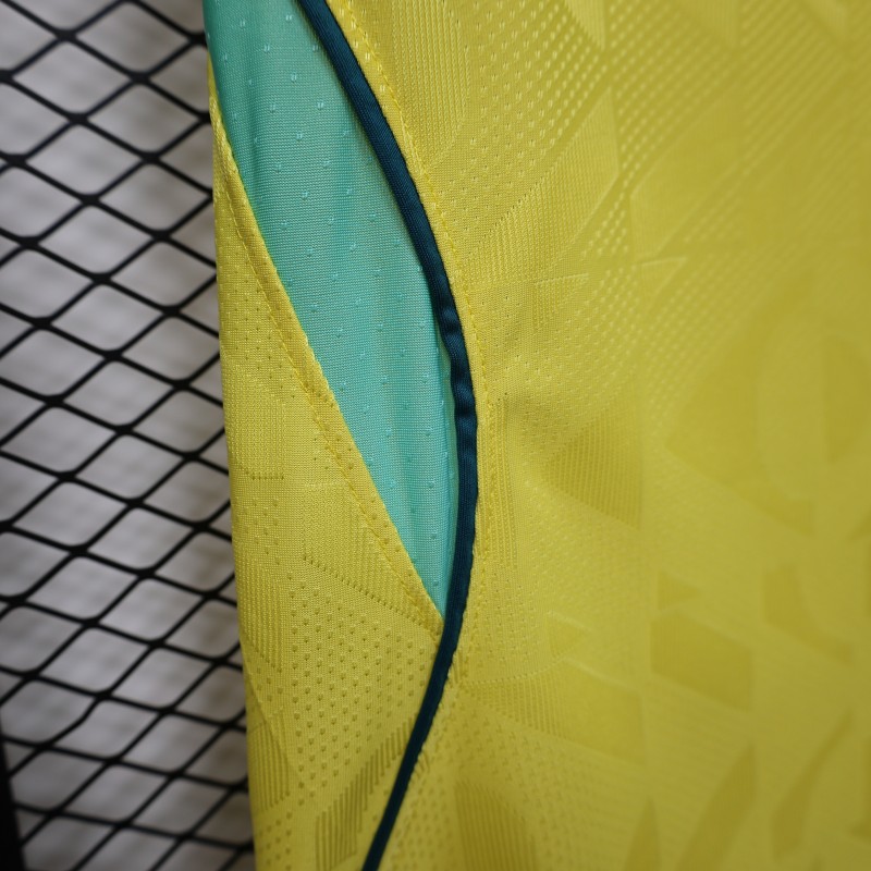 Player Version Women 2026  Brazil Yellow with Green Home Jersey