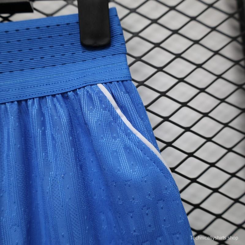 Player Version 26/27 Brazil  Royal Blue Jacquard Stripe Away Shorts