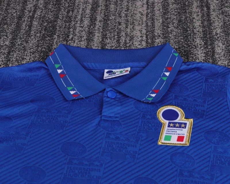 Retro Kids 1994 Italy Home Blue Jersey