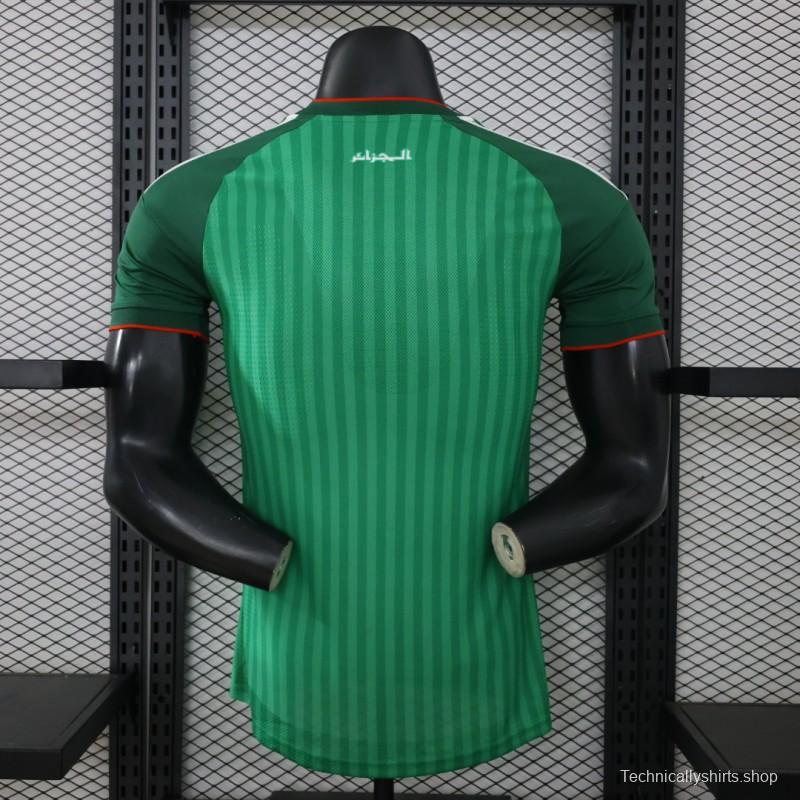 Player Version 26/27  Algeria Green Stripe V-Neck Special Edition Jersey