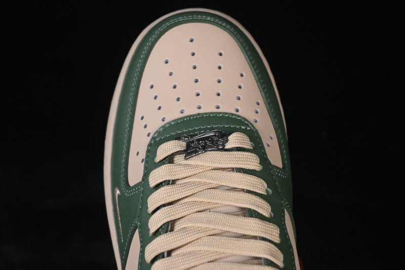 Nike Air Force 1 '07 Low Year of the Horse Limited Edition Casual Sneakers with Emerald Green and Apricot Accents - NH0601-518
