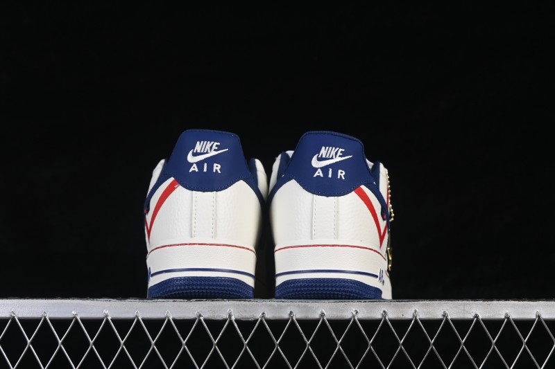Nike Air Force 1 '07 Low Collaborative Basketball Sneakers in White/Red/Blue - XY9025-011