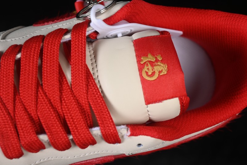 Nike Air Force 1 '07 Low Year of the Horse Limited Edition Cream and Rouge Low-Top Casual Sneakers - NH0601-513