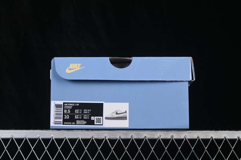 Nike Air Force 1 '07 Low Anime Style Classic Black and White Contrast Casual Sneakers - ZH0316-161