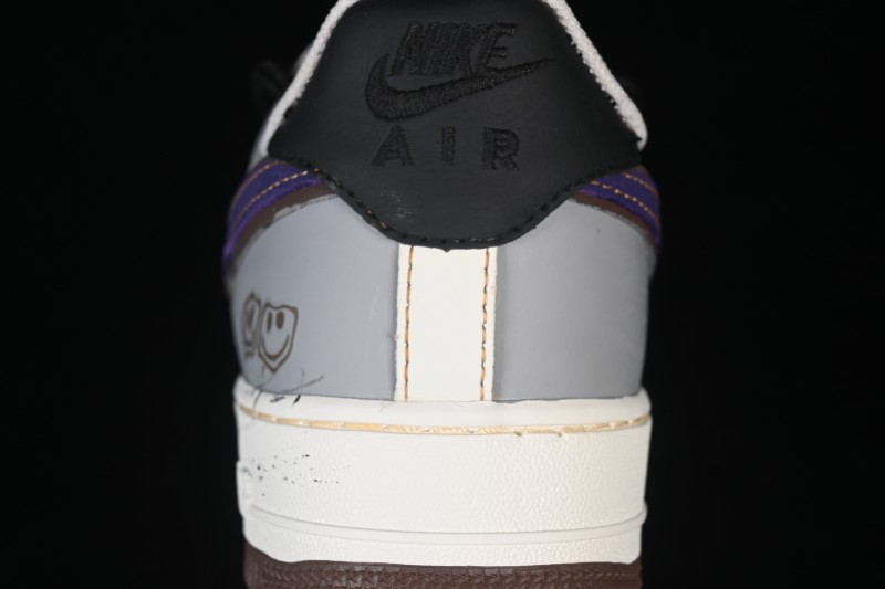 Nike Air Force 1 '07 Low Graffiti Art Sneakers with Hand-Drawn Details and Distressed Finish - LJ8822-121