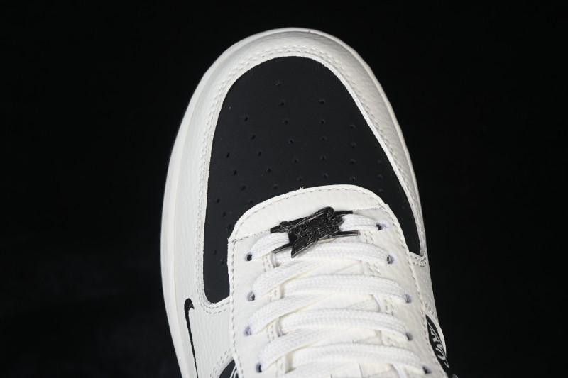 Nike Air Force 1 '07 Low Sneakers with Woven Mixed Black and Beige Design - XY9025-016