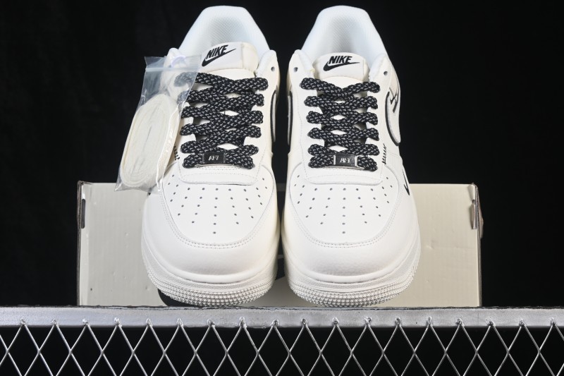 Nike Air Force 1 '07 Low Casual Sneakers in Off-White with Full-Length Air Cushion - MM5288-082